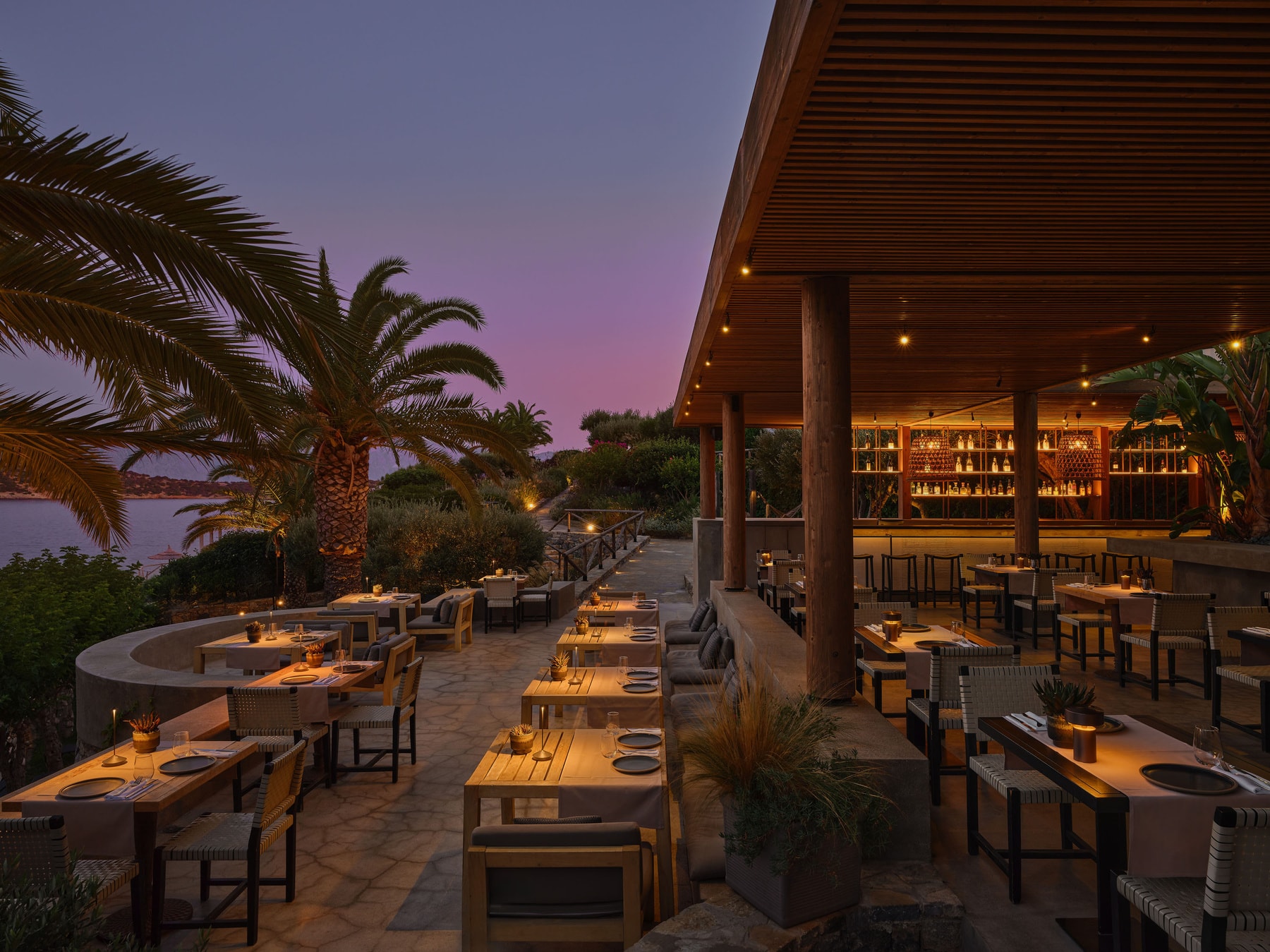 Amar restaurant at dusk